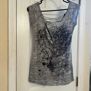 Miss Royal T Burnout Grapic Shirt